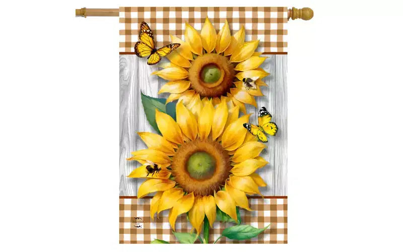 Drapeau de maison d'été pour l'extérieur Duo Tournesol