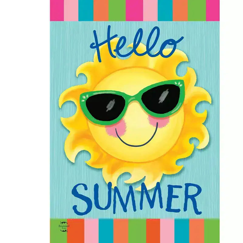 Briarwood Lane House Flag 40x28 For Outdoor Hello Sun Summer For Summer House Flag