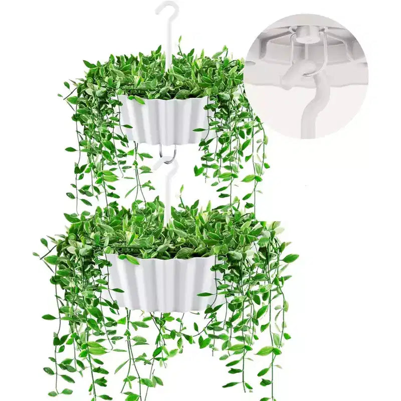 Support de pots de fleurs suspendus Tree Nest Sunny à 2 niveaux, pour l'intérieur et l'extérieur