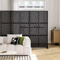 Parallel Black Metal Outdoor Private Screen