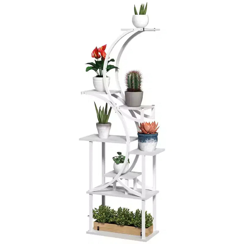 Support à plantes en escalier pour l'intérieur, étagère à plantes en S