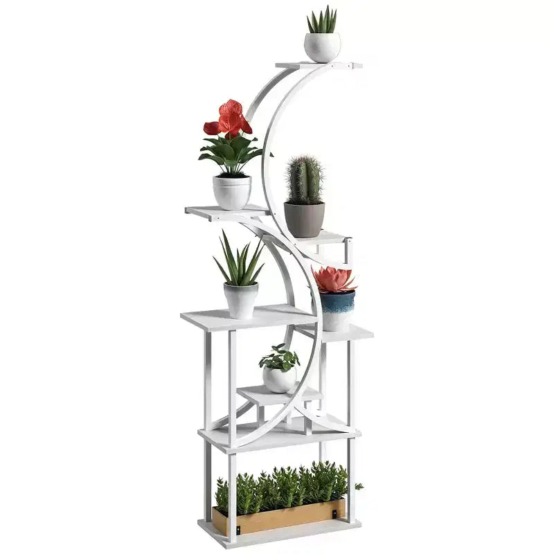 Support à plantes en escalier pour l'intérieur, étagère à plantes en S