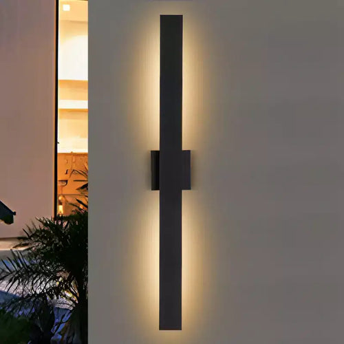 Applique murale extérieure LED à intensité variable noire avec verre dépoli