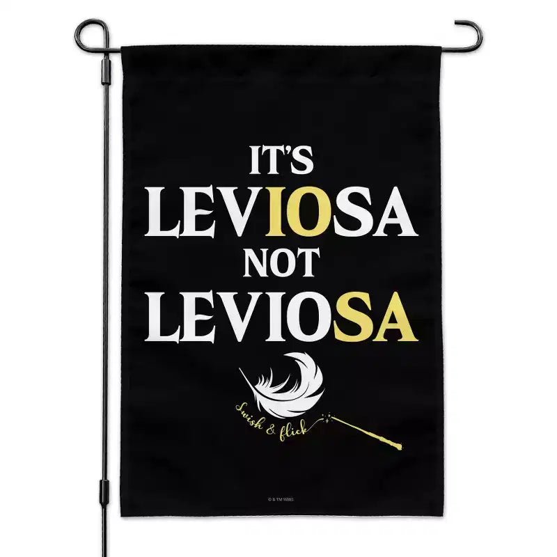 Harry Potter It's LevIOsa Not LevioSA Garden Yard Flag with Pole Stand Holder