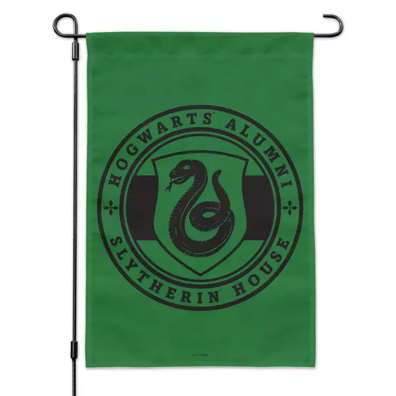 Harry Potter Slytherin House Badge Garden Yard Flag with Pole Stand Holder