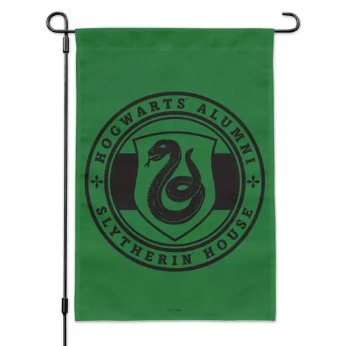 Harry Potter Slytherin House Badge Garden Yard Flag with Pole Stand Holder