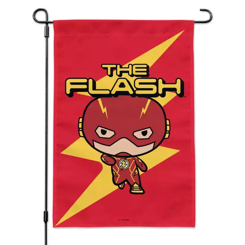 The Flash Chibi Garden Yard Flag with Pole Stand Holder