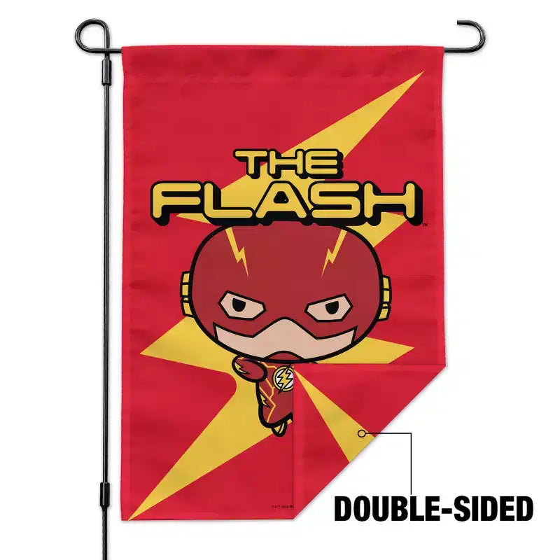 Le drapeau de jardin "Flash Chibi" avec mât et support