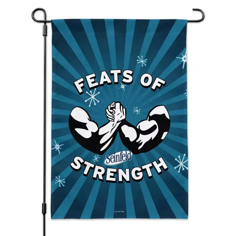 Feats of Strength Garden Yard Flag with Pole Stand Holder