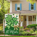 Drapeau de jardin vert trèfle à quatre feuilles drapeau de cour