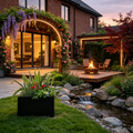 Jardinière en métal surélevée en acier robuste