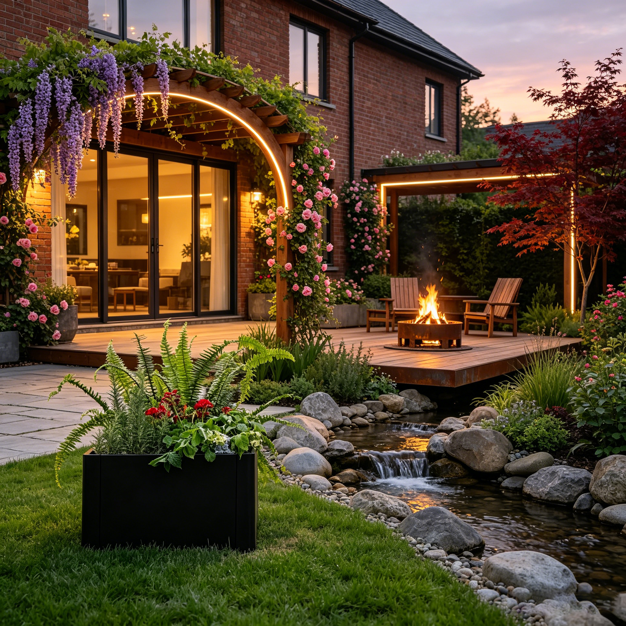 Jardinière en métal surélevée en acier robuste