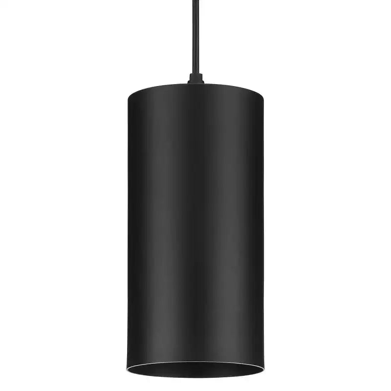 Collection Cylinder, 1 lumière, suspension LED extérieure, noire, aluminium
