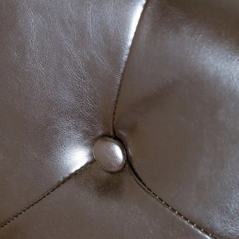Chaise de salle à manger en cuir reconstitué marron