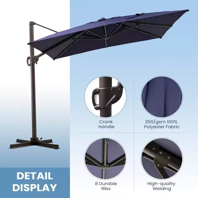 Parasol excentré en porte-à-faux