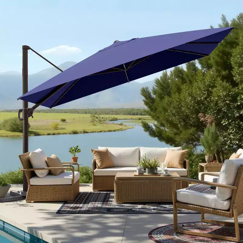 Parasol excentré en porte-à-faux