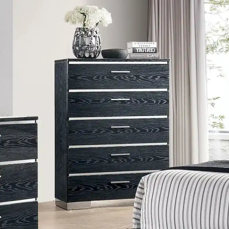 Lit coffre 2 pièces en bois massif contemporain