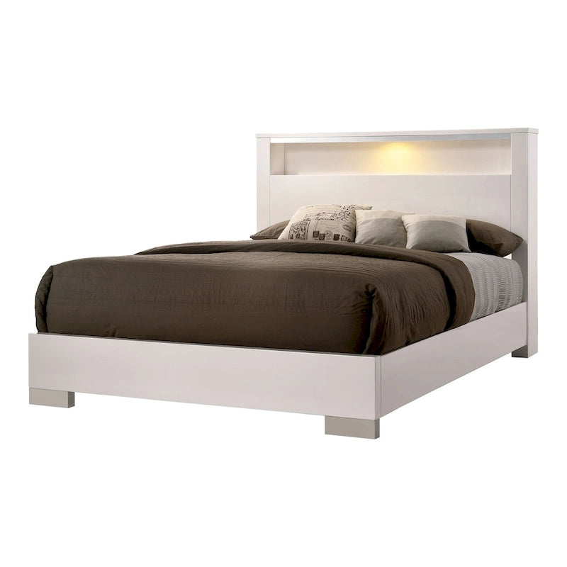 Lit coffre 2 pièces en bois massif contemporain