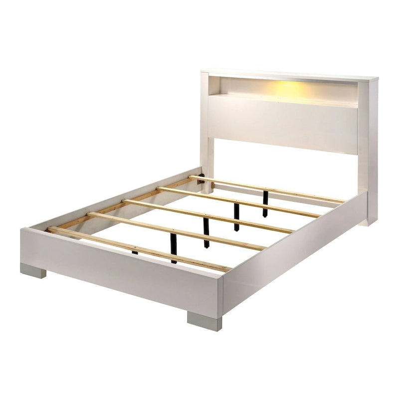 Lit coffre 2 pièces en bois massif contemporain