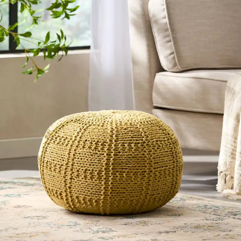 Pouf en tissu moderne fait à la main
