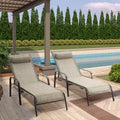 Chaises longues de patio d'extérieur avec dossier réglable