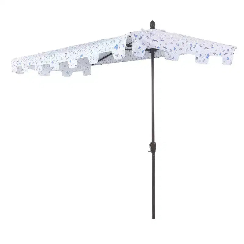 Parasol de terrasse classique rectangulaire demi-parasol de marché de style Mid-Century
