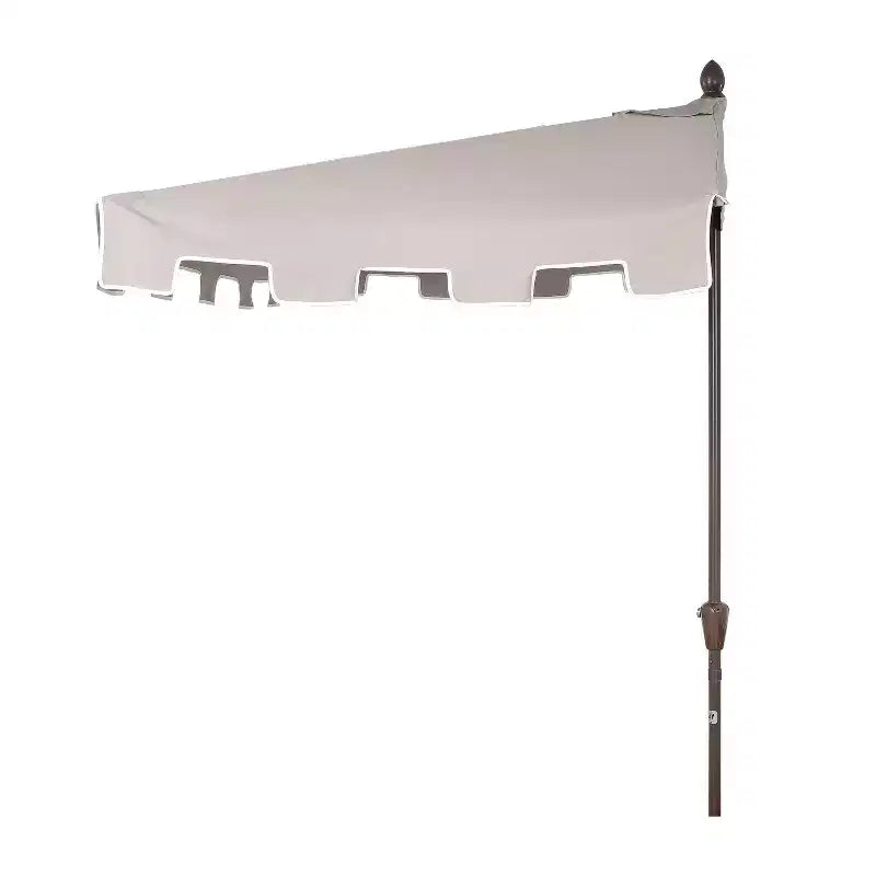 Parasol de terrasse classique rectangulaire demi-parasol de marché de style Mid-Century