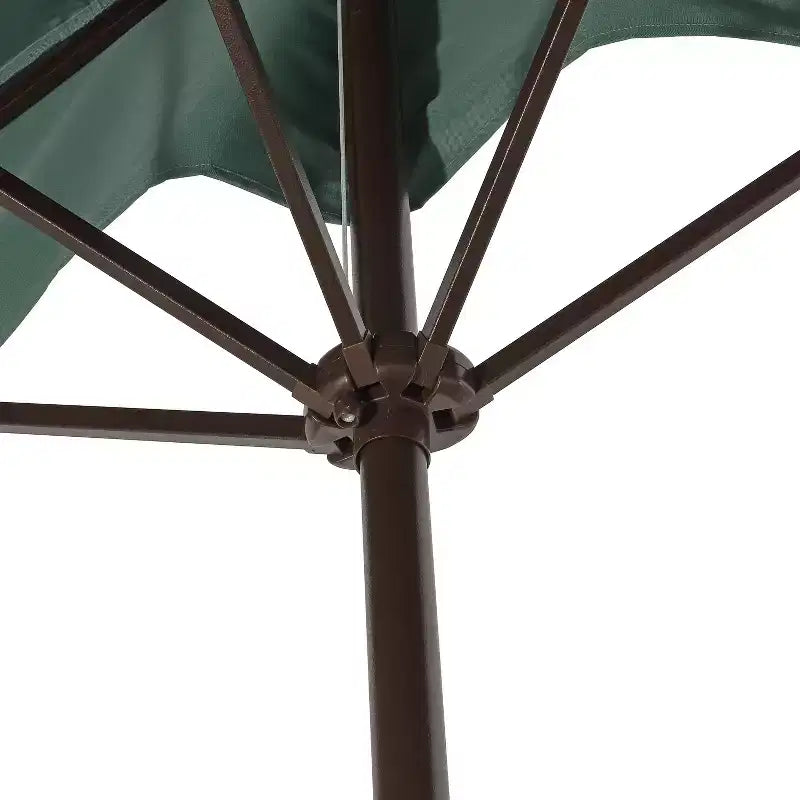 Parasol de terrasse classique rectangulaire demi-parasol de marché de style Mid-Century