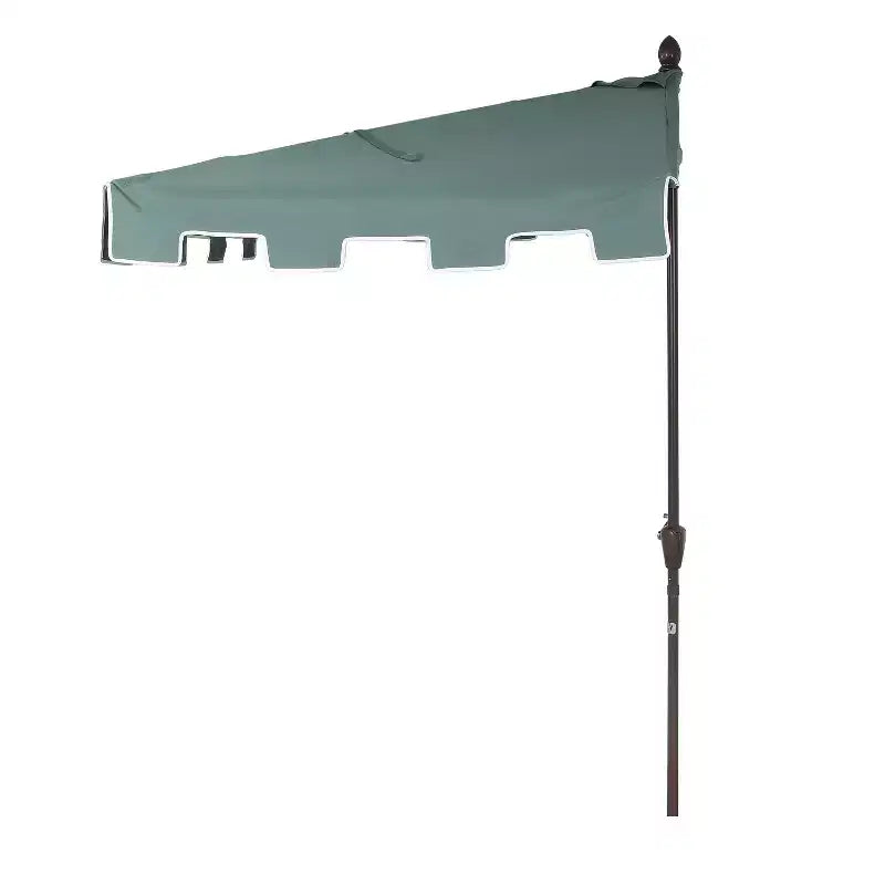 Parasol de terrasse classique rectangulaire demi-parasol de marché de style Mid-Century