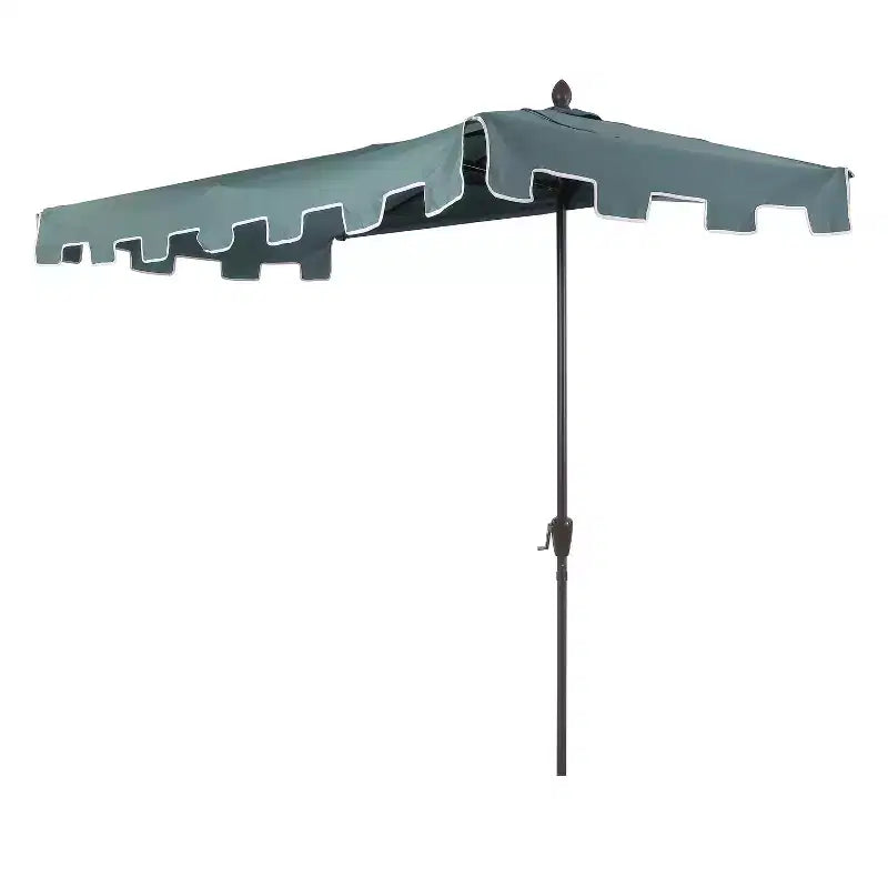 Parasol de terrasse classique rectangulaire demi-parasol de marché de style Mid-Century