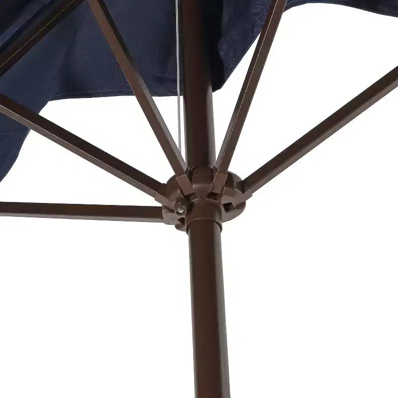Parasol de terrasse classique rectangulaire demi-parasol de marché de style Mid-Century
