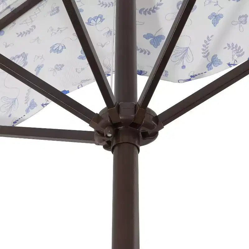 Parasol de terrasse classique rectangulaire demi-parasol de marché de style Mid-Century