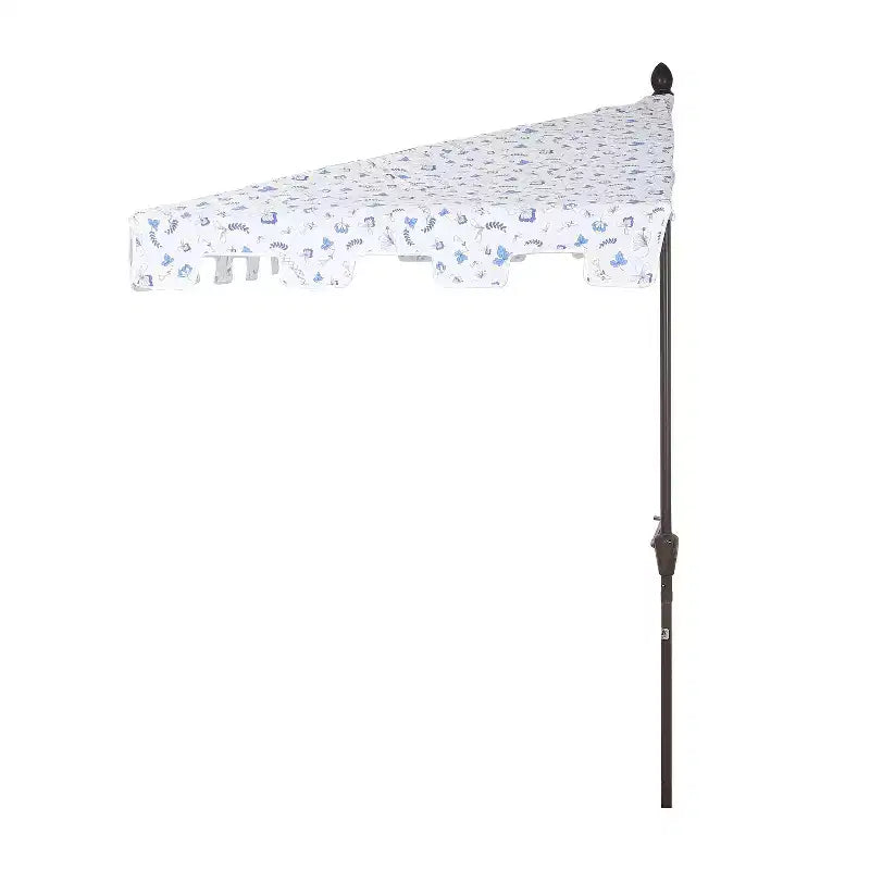 Parasol de terrasse classique rectangulaire demi-parasol de marché de style Mid-Century