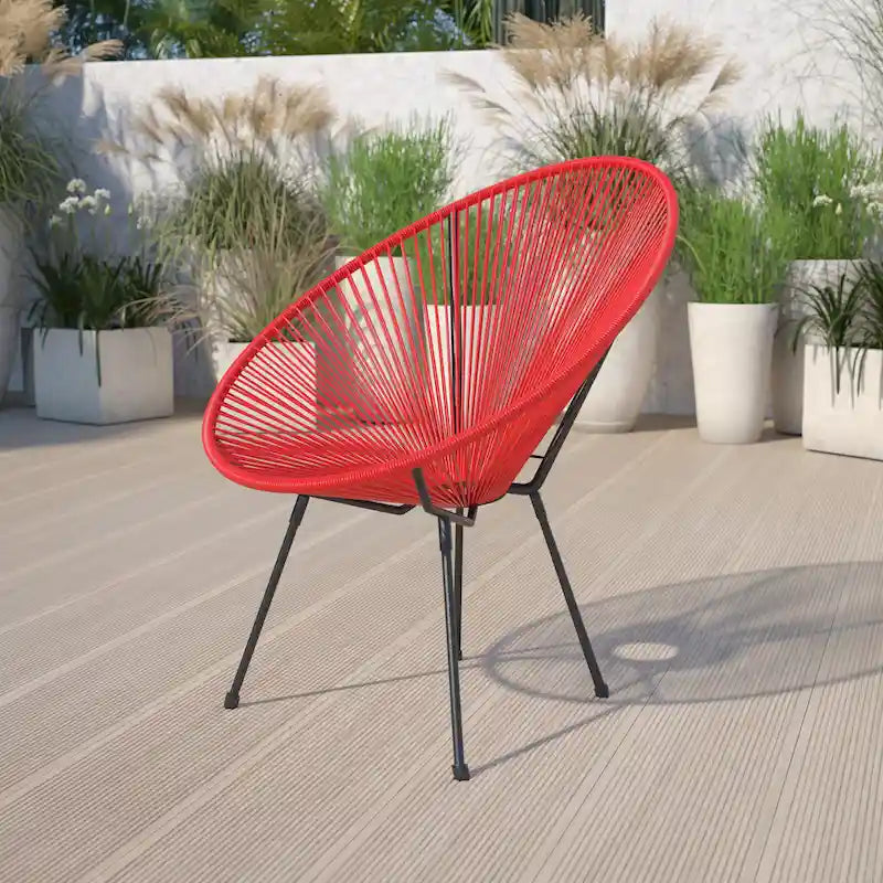 Fauteuil de salon Papasan en rotin/cordon élastique