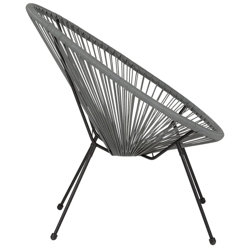 Fauteuil de salon Papasan en rotin/cordon élastique