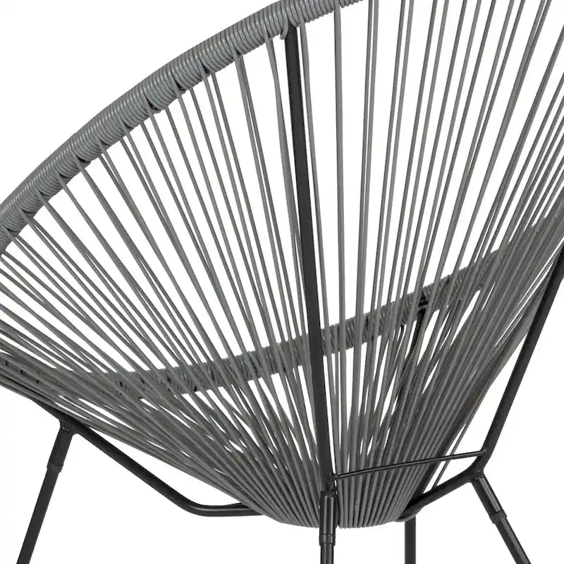 Fauteuil de salon Papasan en rotin/cordon élastique