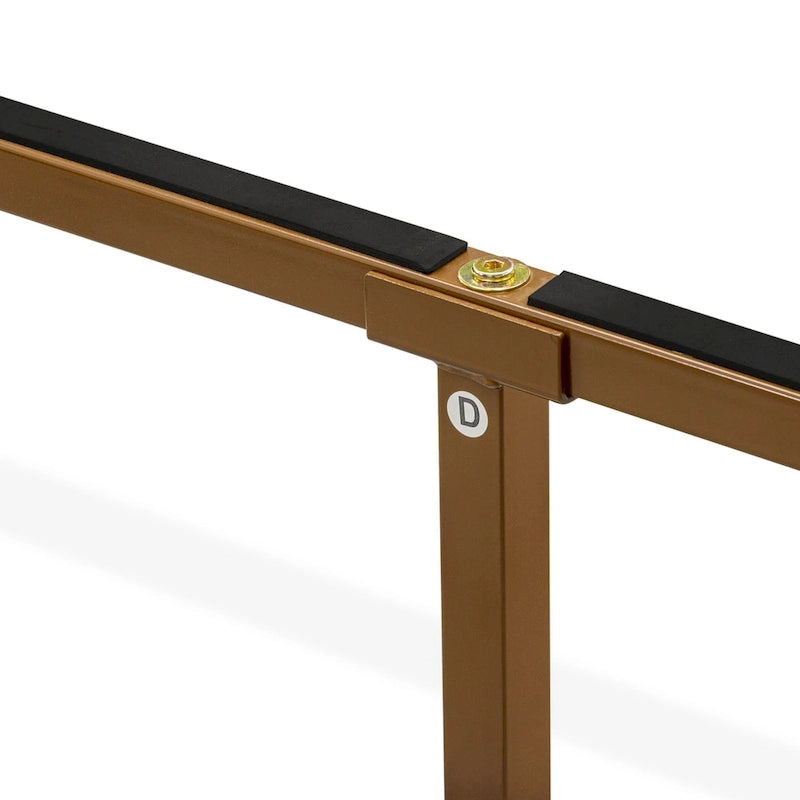 Cadre de lit plateforme King avec 4 pieds en bois massif et 2 pieds centraux supplémentaires