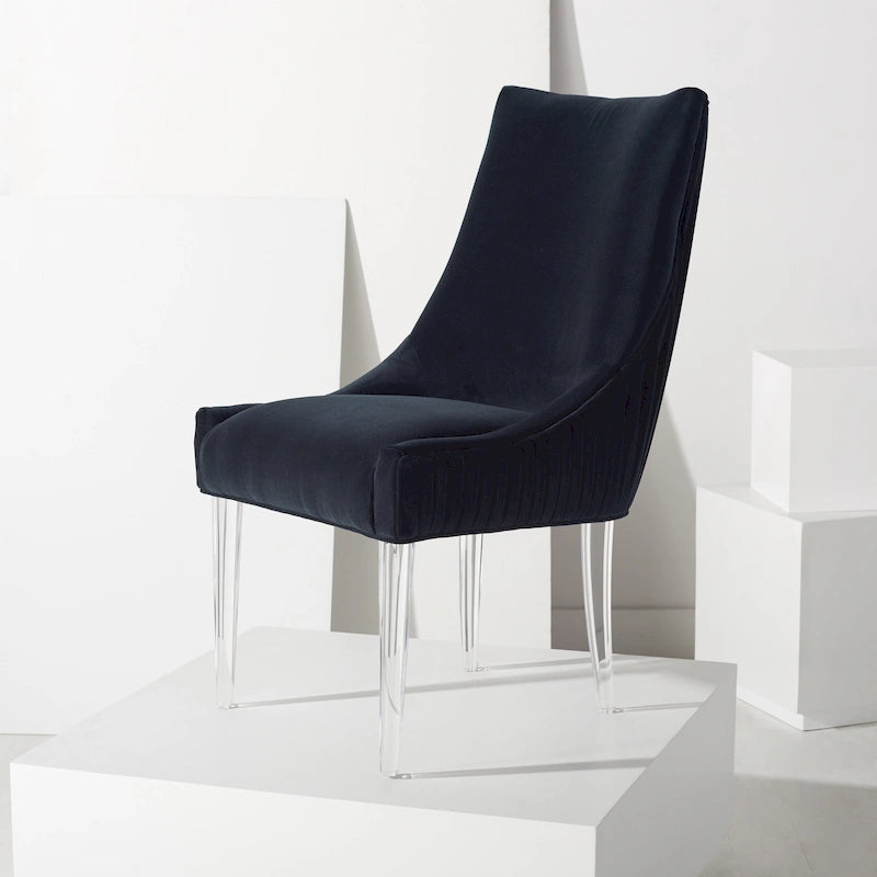 Chaise de salle à manger avec pieds en acrylique