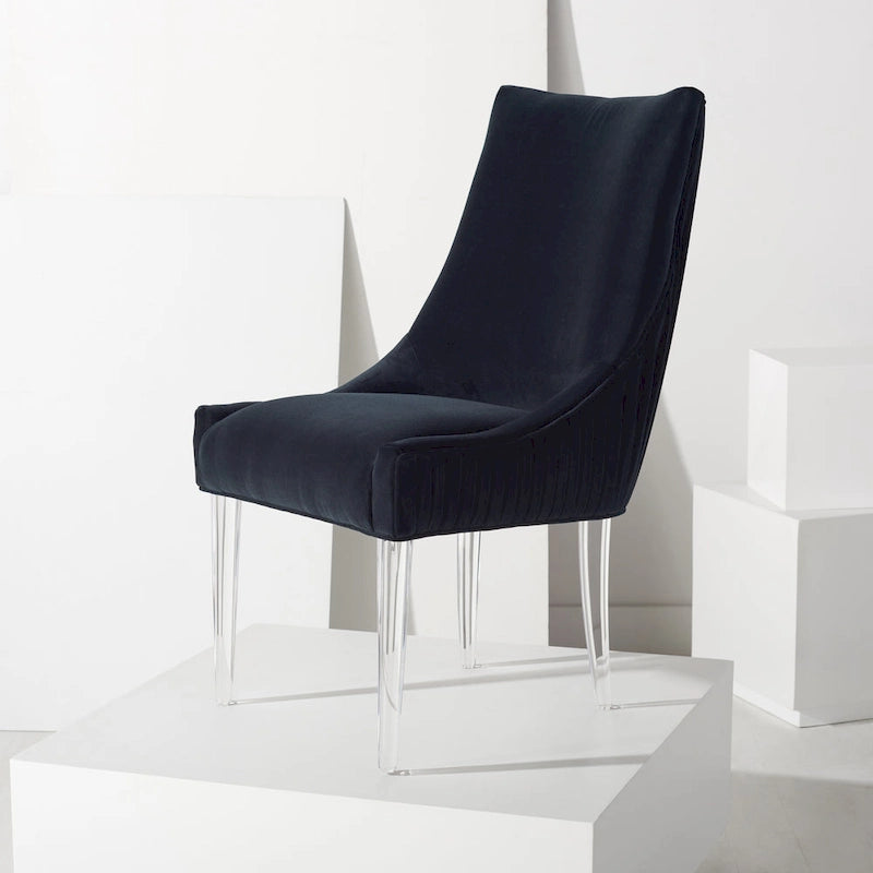 Chaise de salle à manger avec pieds en acrylique
