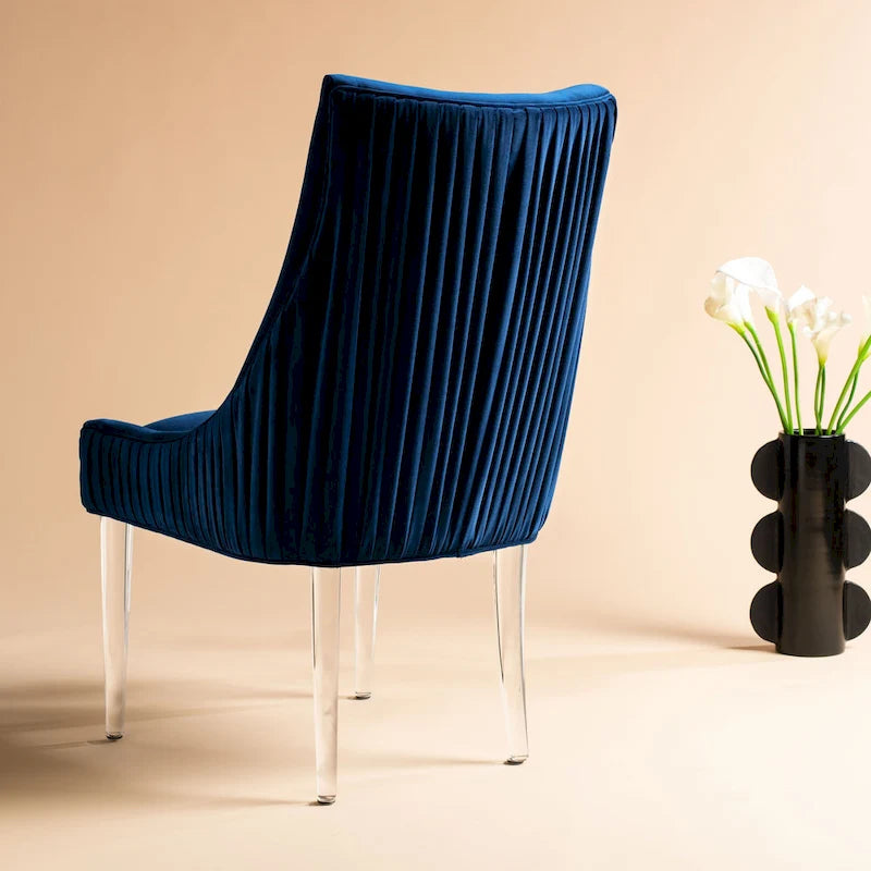 Chaise de salle à manger avec pieds en acrylique