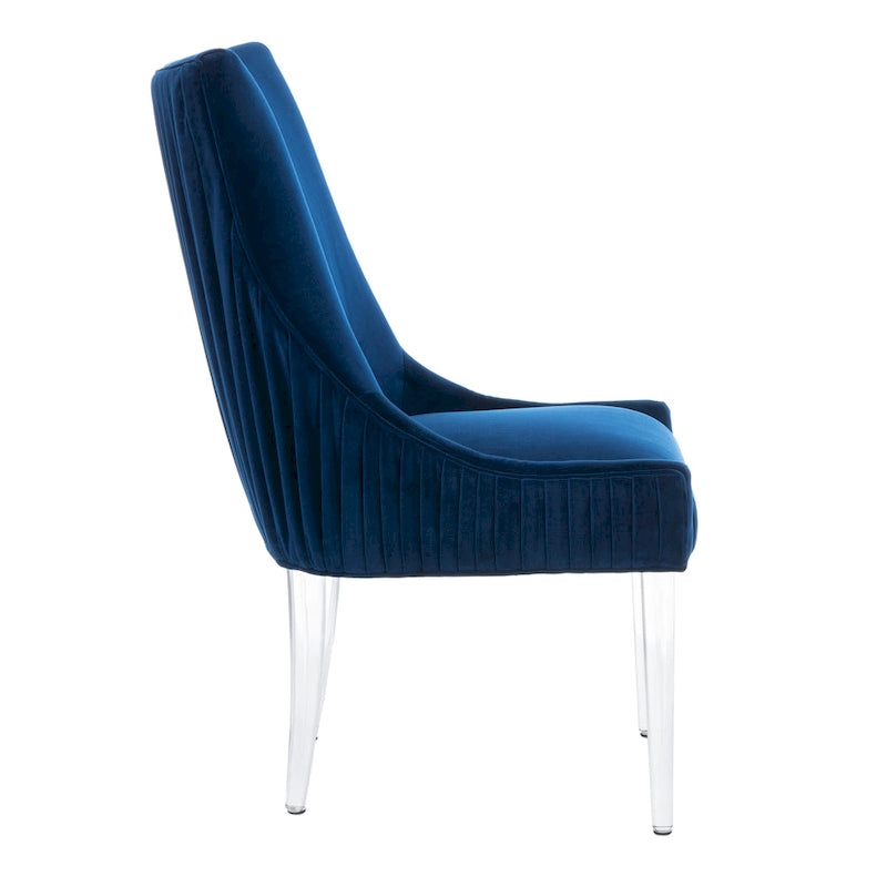 Chaise de salle à manger avec pieds en acrylique