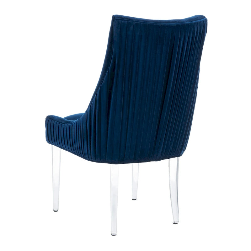 Chaise de salle à manger avec pieds en acrylique