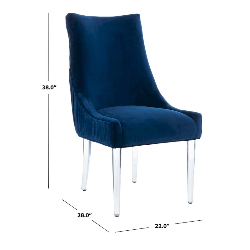 Chaise de salle à manger avec pieds en acrylique