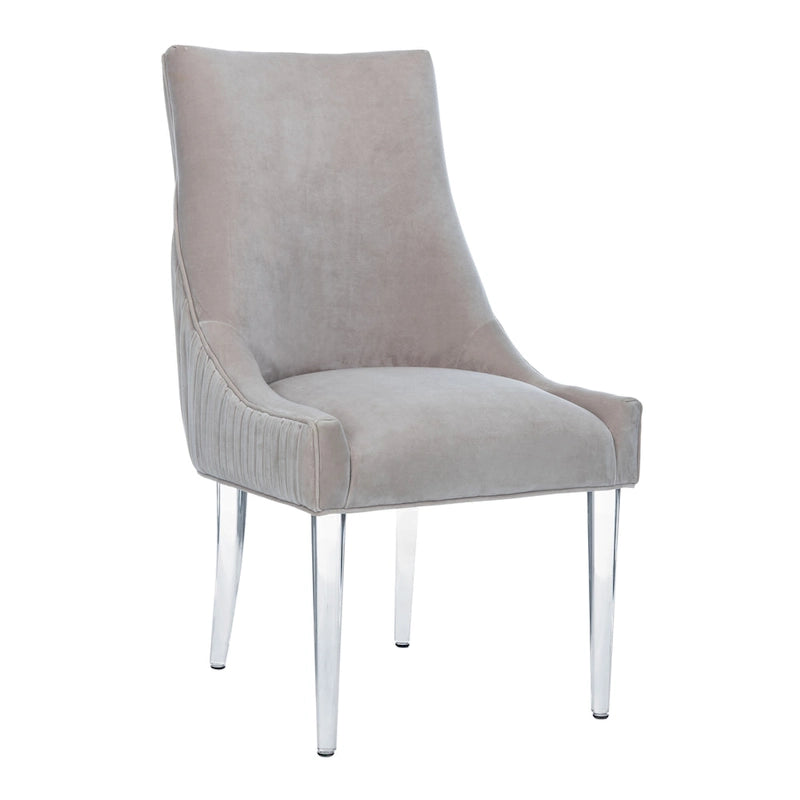 Chaise de salle à manger avec pieds en acrylique