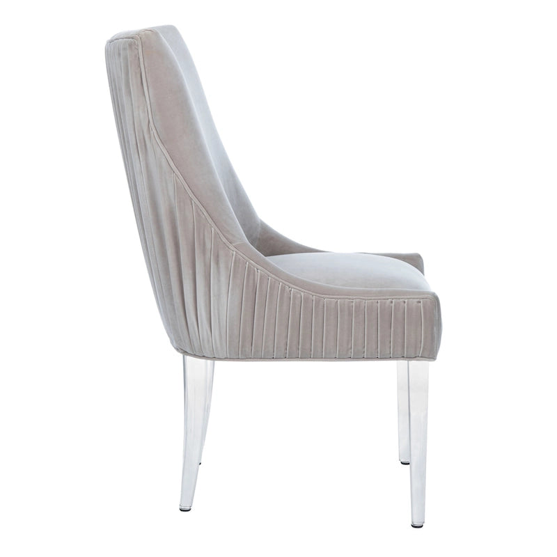 Chaise de salle à manger avec pieds en acrylique
