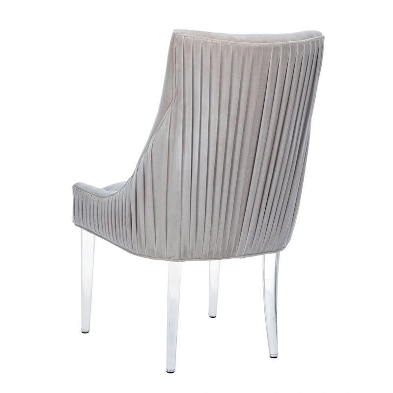 Chaise de salle à manger avec pieds en acrylique