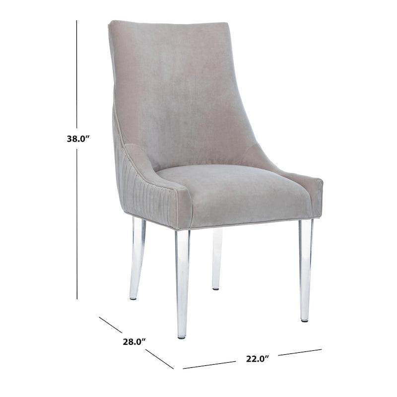 Chaise de salle à manger avec pieds en acrylique