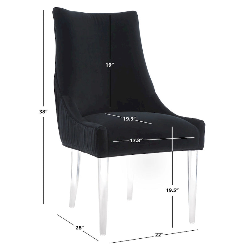 Chaise de salle à manger avec pieds en acrylique