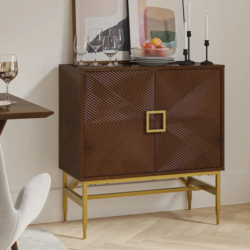 Meuble d'appoint moderne avec portes et étagères réglables
