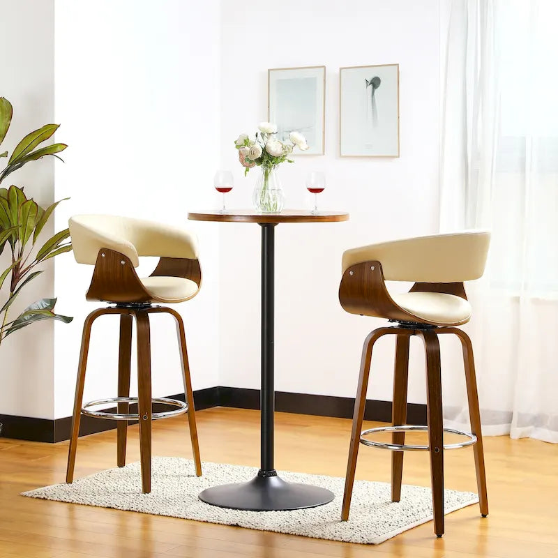 Tabouret de bar pivotant réglable en similicuir Table de pub